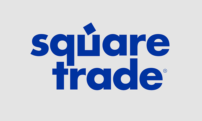 Square trade-logo harmaalla taustalla
