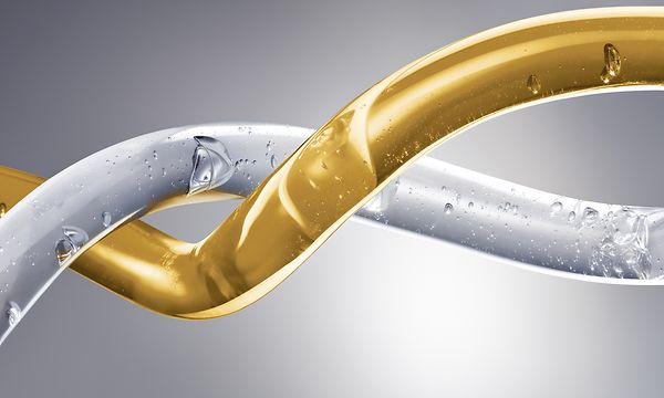 TwinDos - Valkoinen ja kultainen kuitu kietoutuneet toistensa ympärille