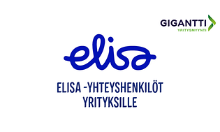 Valkoinen tausta ja elisa yhteyshenkilöt yrityksille