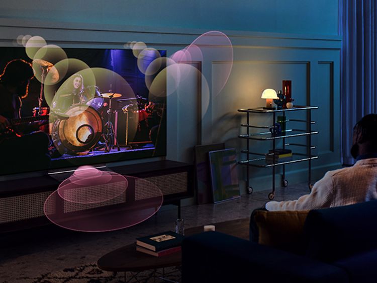 TV - OLED - A2 - LG-televisio ja Surround Sound -äänijärjestelmä