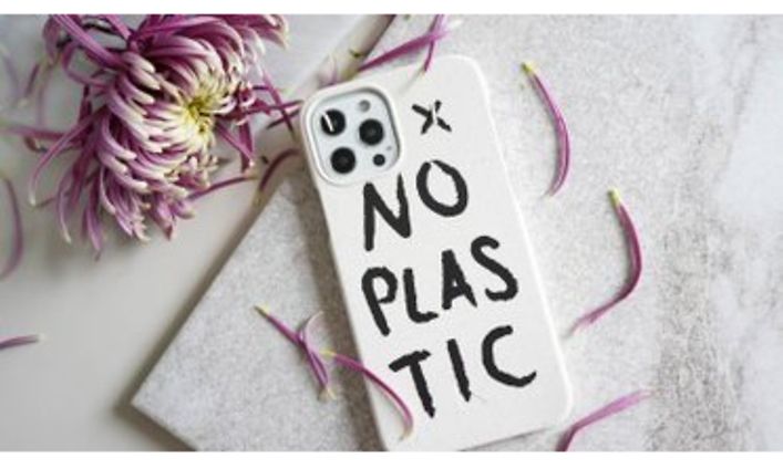 A Good Company -suojakuori sekä teksti 'NO PLASTIC'