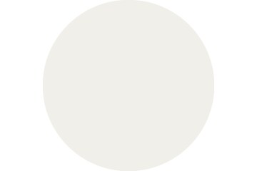 Pyöreä kuva, jossa esitellään Jotun Lady Pure Matt 9918 Classic White -maalin valkoista väriä