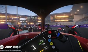 Ferrarin formula-auto ohjaamosta kuvattuna