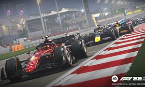 Ferrarin formula-auto edestä kuvattuna
