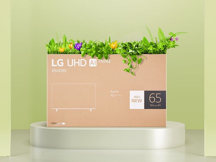 TV - UHD - UHD-televisio ja LG-tuotteen paketointi ympäristöystävällisesti ja vastuullisesti
