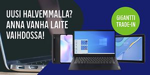Trade in - anna vanha laite vaihdossa ja saat alennusta