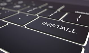 Install/Asenna-näppäin näppäimistössä