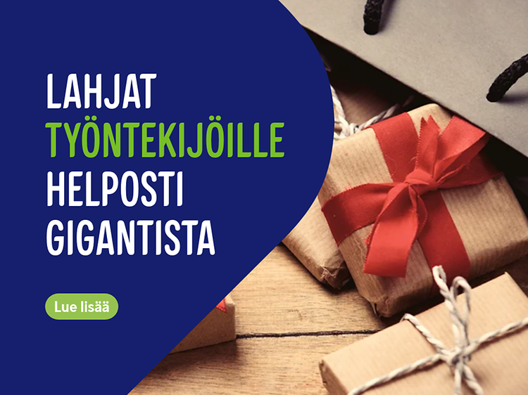 Lahjat työntekijöille helposti Gigantista