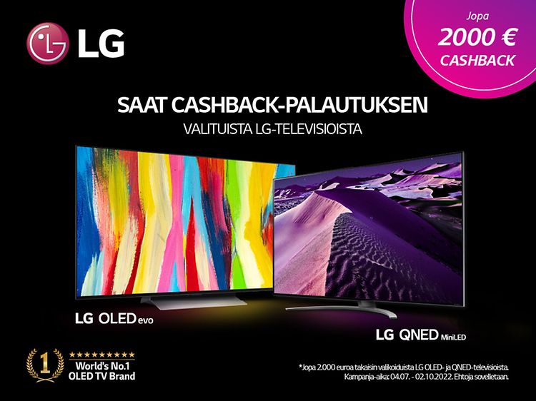LG - OLED Cashback-hyvitys - Banneri