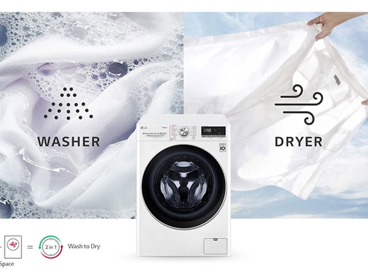 Illustration of a white combo washer and dryer from LG (2)