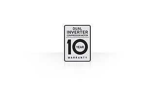 Illustration of 10 year warranty logo