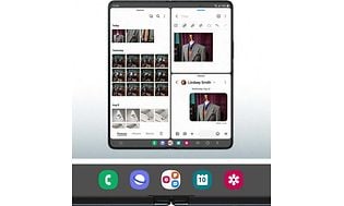 Samsung Galaxy Z Fold4 -älypuhelin ja Taskbar-tehtäväpalkki