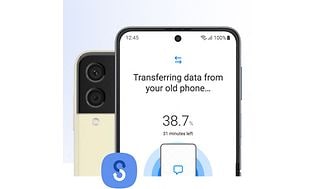 Samsung Galaxy Z Flip 4 -älypuhelin siirtää tietoja