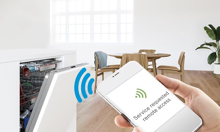 Astianpesukone yhdistyy Home Connect -sovellukseen älypuhelimen avulla