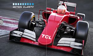 TCL - Motion Clarity - Punainen kilpa-auto ajamassa radalla