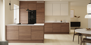 Epoq Edge Walnut & Trend Warm White -keittiö.