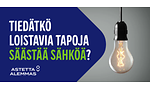 Loistavia tapoja säästää sähköä - astetta alemmas