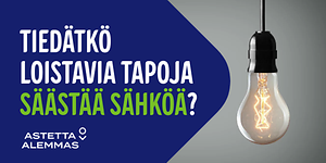 Loistavia tapoja säästää sähköä - astetta alemmas