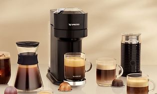 Nespresso-espressokoneita, kahvijuomia ja kahvikapseleita