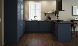 Epoq Heritage BlueGrey -avokeittiö modernissa tilassa