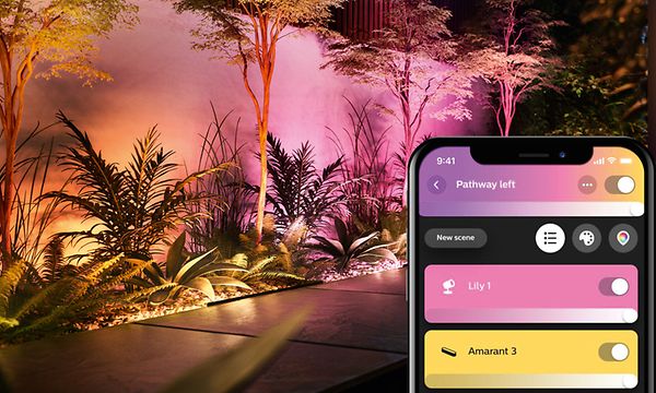 Ulkovalaistus ja Philips Hue mobiilisovellus