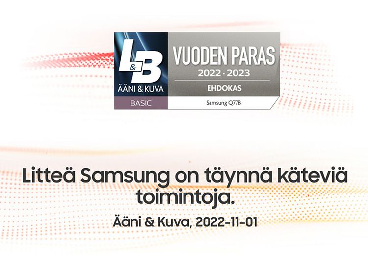 Samsung - Q77 - Ääni ja kuva -palkinto