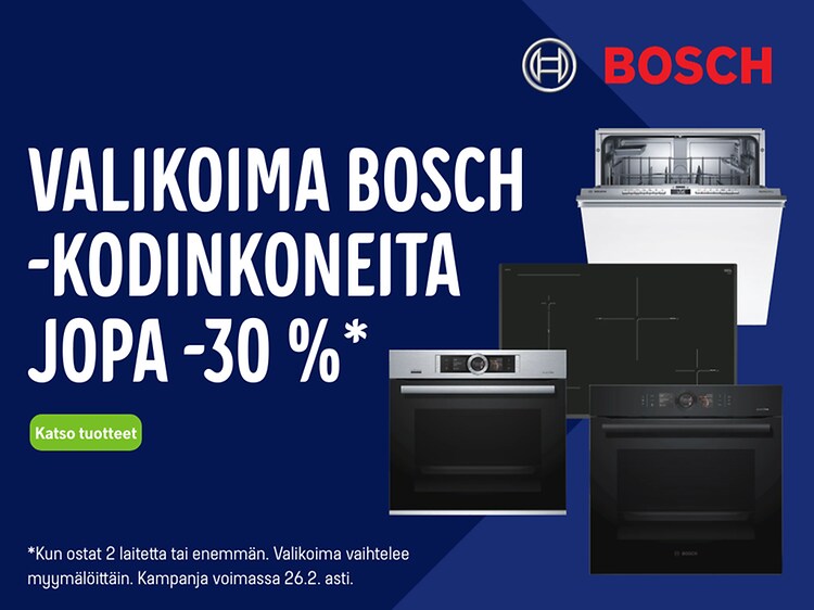 Valikoima Bosch kodinkoneita jopa -30 % (2)