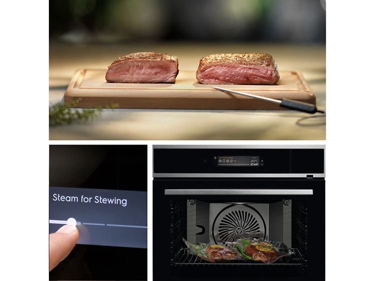 Electrolux 900 SteamPro -uuni Steamify-toiminnolla -kollaasi