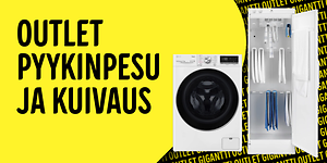 Outlet pyykärit ja kuivaus