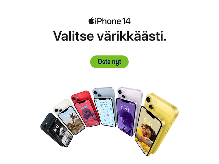 Keltainen iPhone 14 - osta nyt!