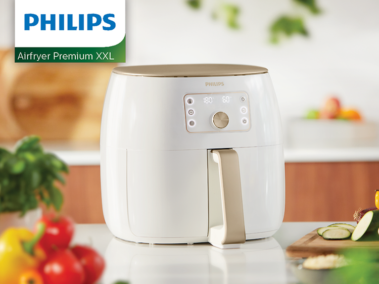 Philips Airfryer XXL keittiön pöydällä