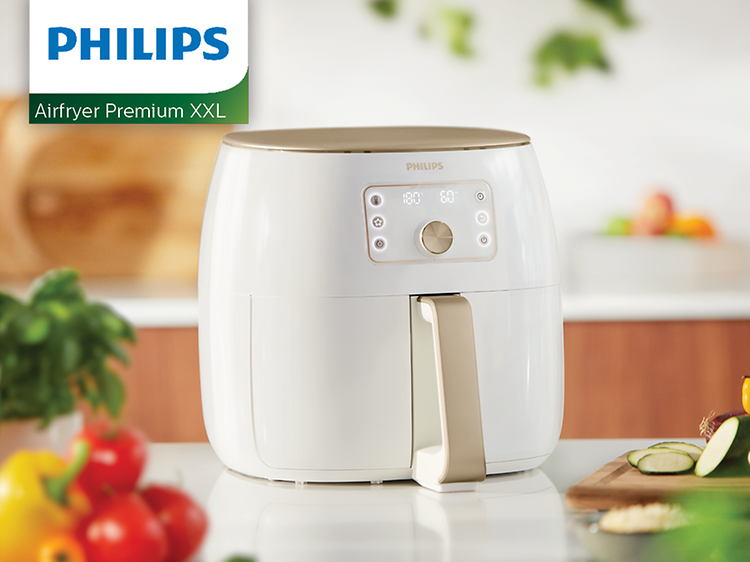 New Philips Viva Collection XXL Twin TurboStar Airfryer Star White -  HD9630/28 