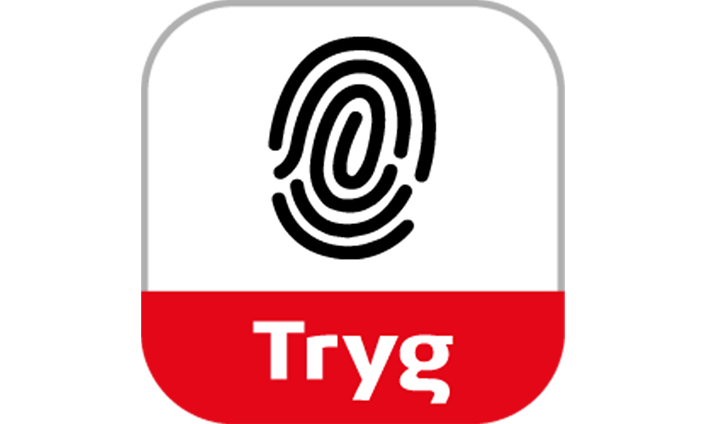 Tryg-logo sprmenjälki-ikonilla