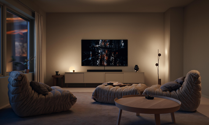 Samsung Neo QLED 4K TV olohuoneessa