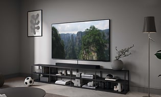 Samsung QLED -televisio olohuoneessa