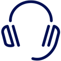 Kuulokkeet handsfree sininen ikoni