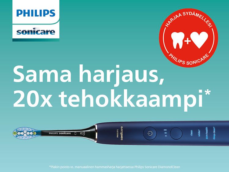 Philips Sonicare -sähköhammasharjabannerI