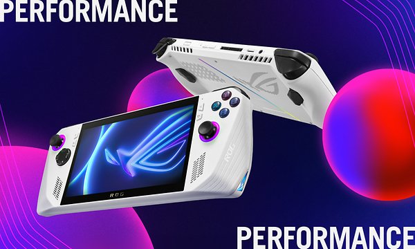 Asus - Gaming - Asus - Gaming - Asus - Asus ROG Ally -käsikonsoli kuvattuna sekä edestä että takaa