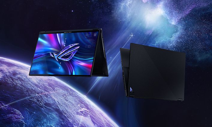 ASUS Flow -pelikannettava leijailee avaruudessa