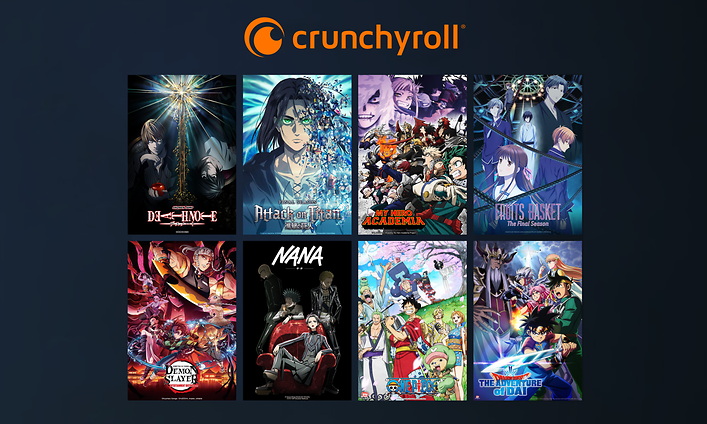 Sony A95L TV - Crunchyroll ja erilaisia Anime-elokuvia