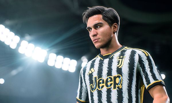 EA Sports FC 24 - Jalkapallopelaaja stadionin valaisemana