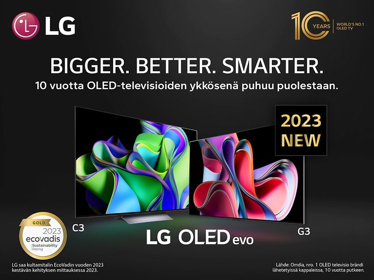 LG OLED TV:n vuoden 2023 malliston mainoskuva
