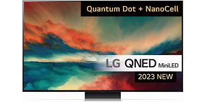 LG:n vuoden 2023 QNED-television tuotekuva