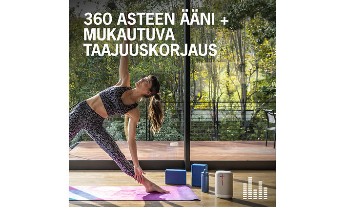 Ultimate Ears EPICBOOM - Kannettava Bluetooth-kaiutin ja 360 asteen voimakas basso ja mukautuva Adaptive EQ -taajuuskorjaus
