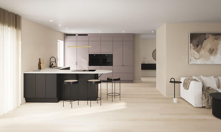 Epoq - dekton-työtaso - Musta ja harmaa Epoq-keittiö