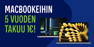 MacBookkeihin 5 vuoden takuu 1€