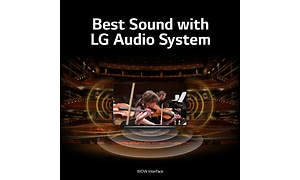 Best sound with LG Audio System -teksti ja kuva viulistista