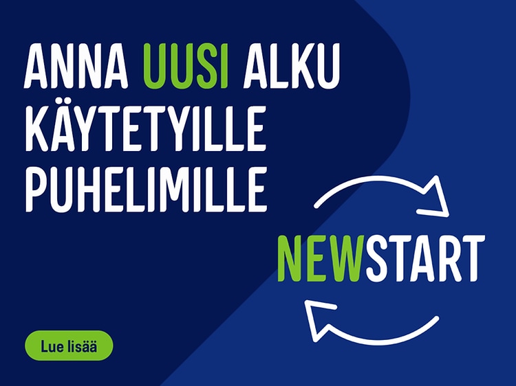 NewStart-banneri - anna uusi alku puhelimelle