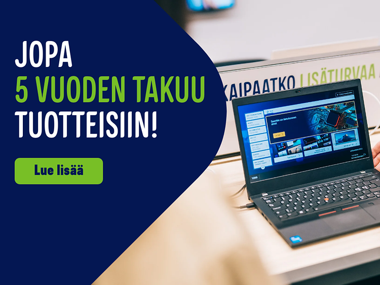 Jopa viiden vuoden takuu yritysasiakkaille (2)