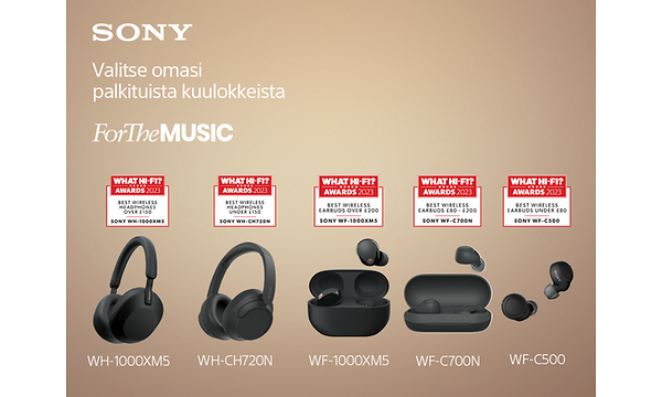 Sony What HiFi best buy 2023 banner Gigantti 1920 x 320